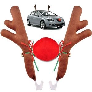 Antlers & Nose Reindeer Christmas Decoration for Car